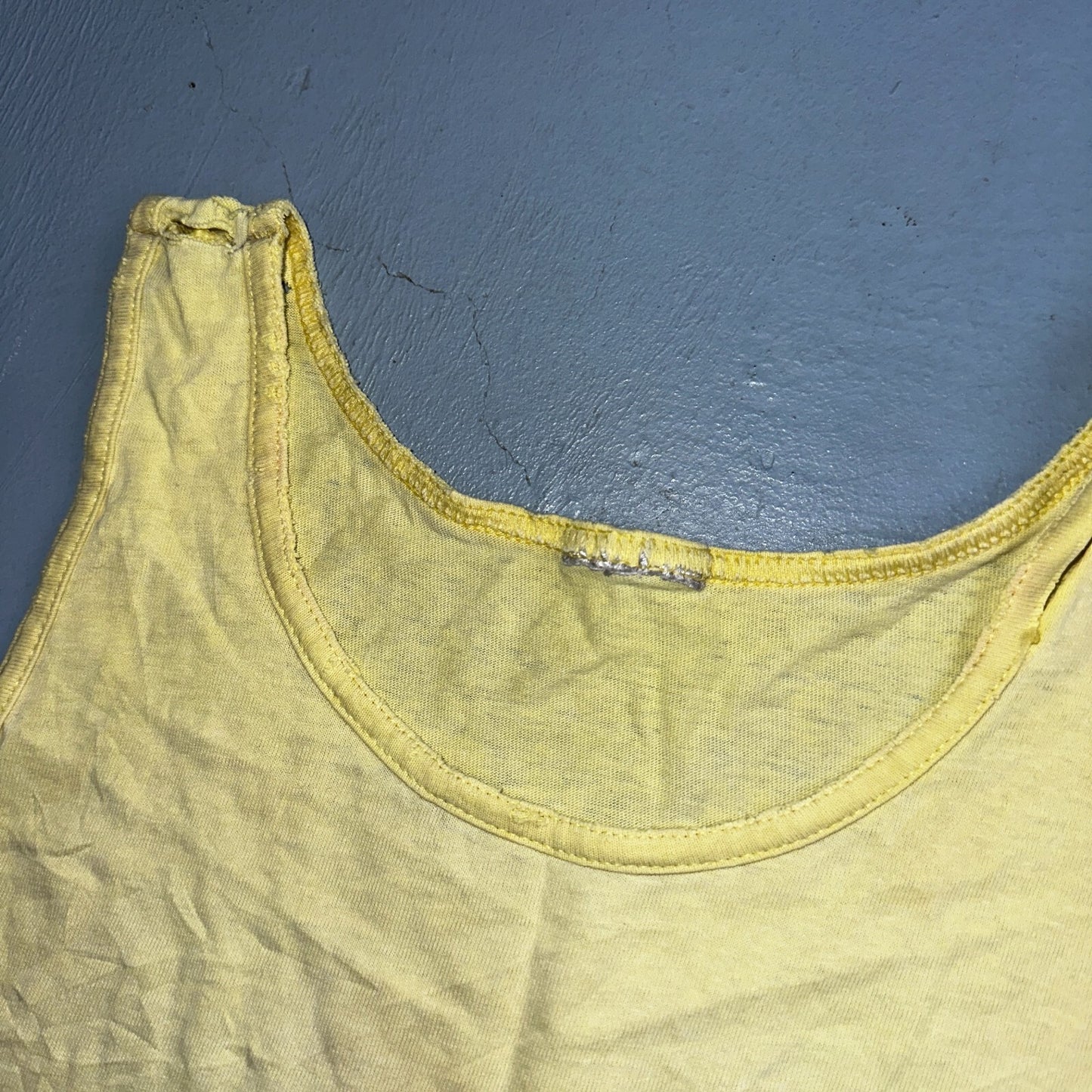 VTG 90s Ron Jons Surf Shop Tank Shirt Yellow Shark Ski Doo Cartoon USA Hot Girl