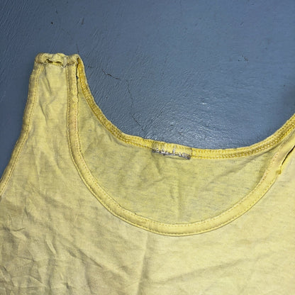 VTG 90s Ron Jons Surf Shop Tank Shirt Yellow Shark Ski Doo Cartoon USA Hot Girl