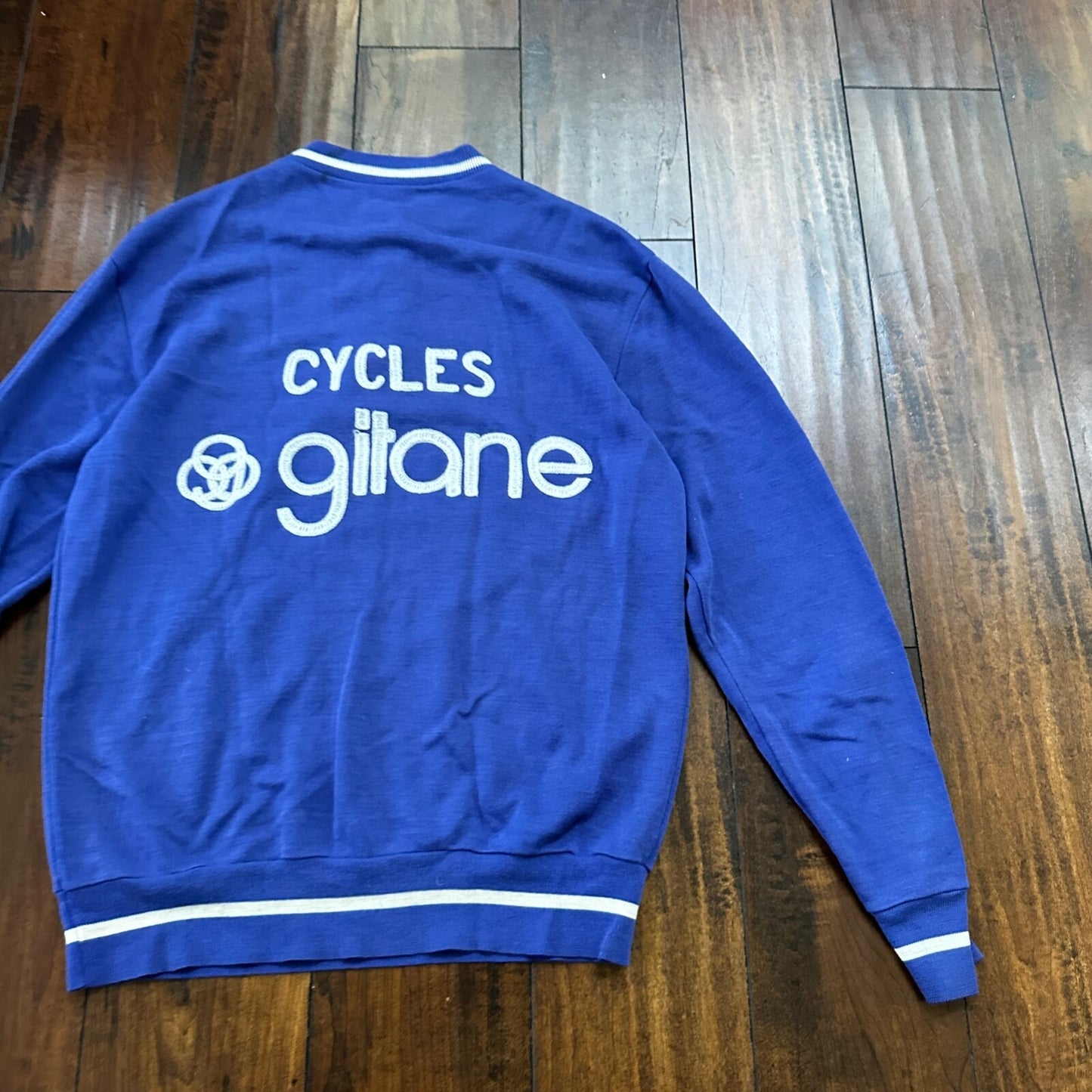 Cycle Gitane 1960s Quarter Zip Crewneck Sweater Chain Stitch Rockabilly 60s RARE