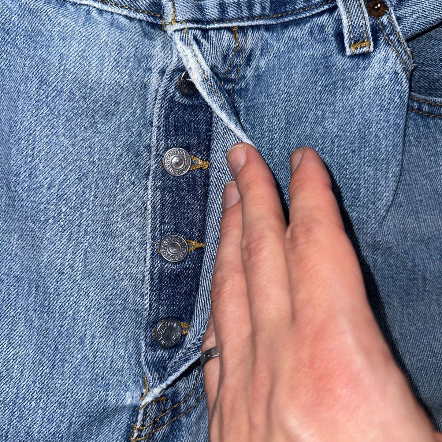 Levis 501 Vintage Y2K XX Straight Leg Jeans Blue Light Wash 36x34 Act 35x32