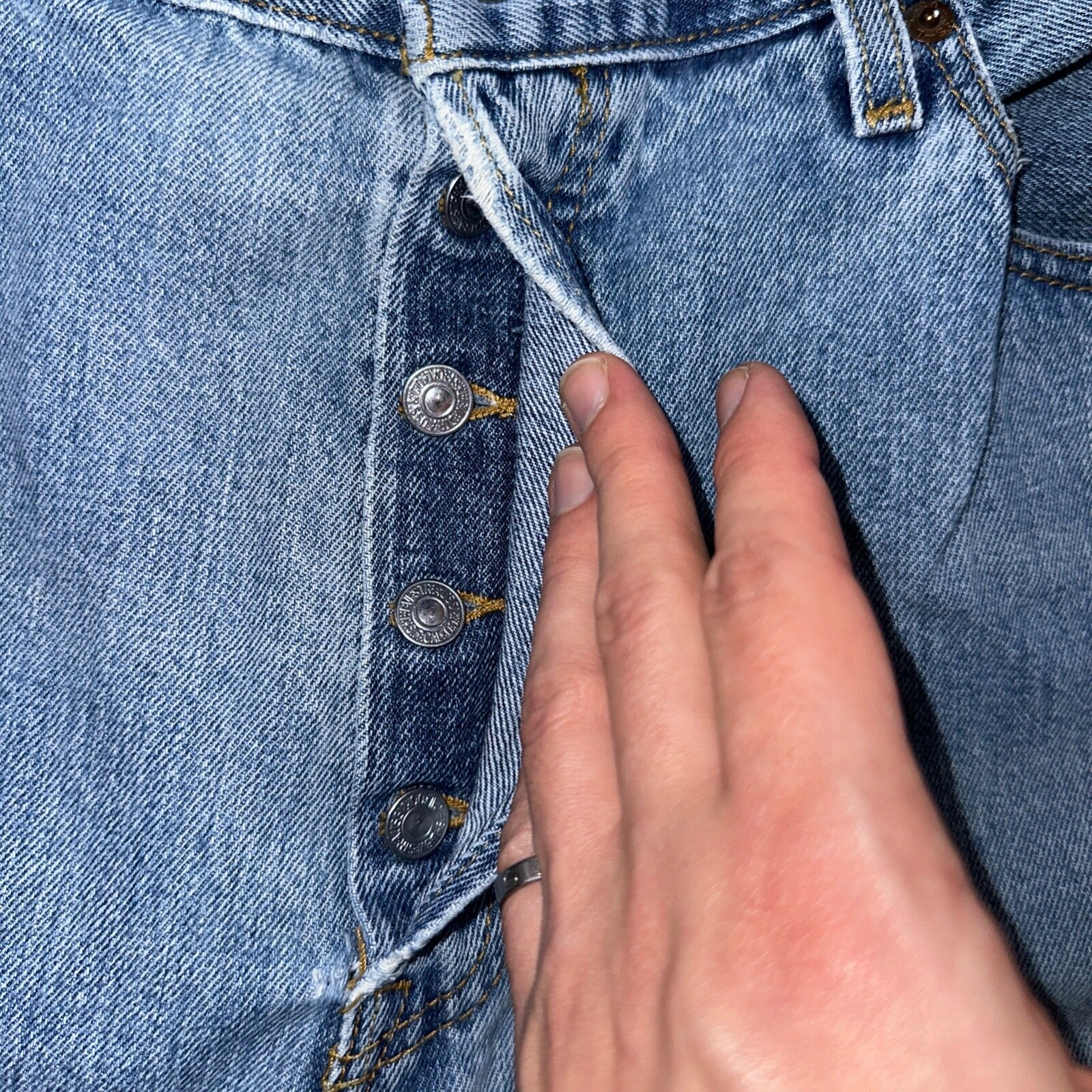 Levis 501 Vintage Y2K XX Straight Leg Jeans Blue Light Wash 36x34 Act 35x32