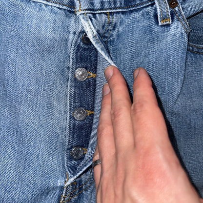 Levis 501 Vintage Y2K XX Straight Leg Jeans Blue Light Wash 36x34 Act 35x32