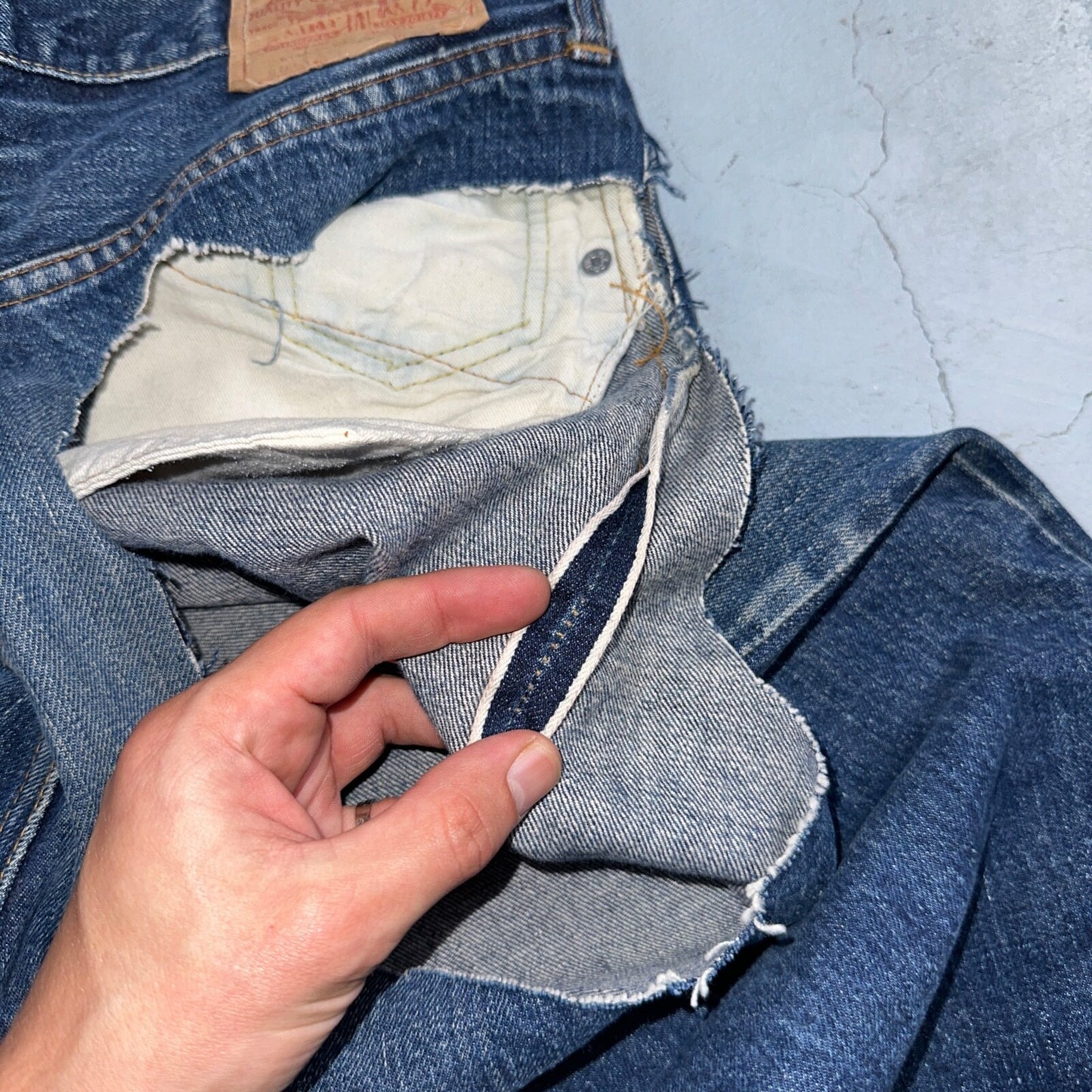 Levis 501 Vintage 80s Redline Selvedge USA XX Jeans Bootcut 33x36 Act 30x33