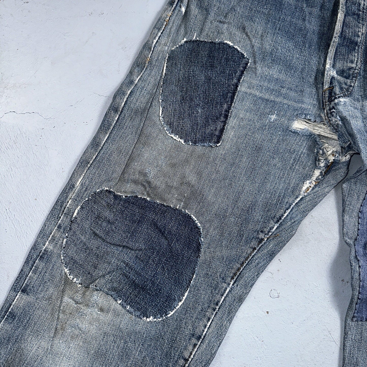 Levis 501 VTG 70s SS Redline Selvedge Jeans XX Blue Med Wash Patched Act 31x28