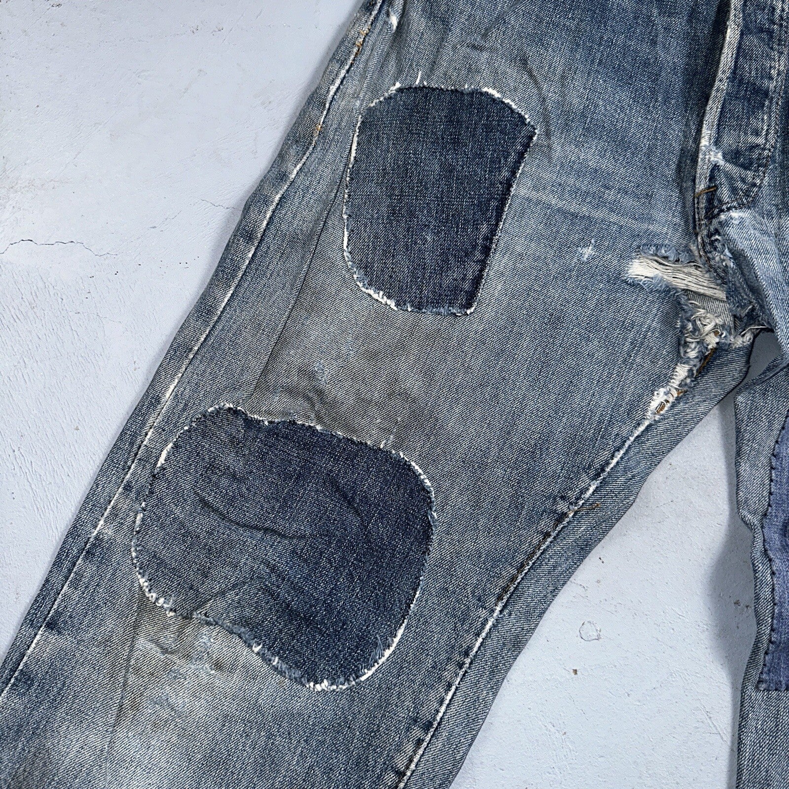 Levis 501 VTG 70s SS Redline Selvedge Jeans XX Blue Med Wash Patched Act 31x28