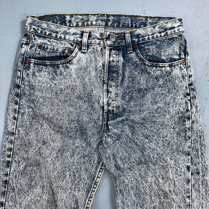 Levis 501 Vintage 80s USA XX Straight Leg Jeans Blue Acid Wash 32x34 Act 31x33