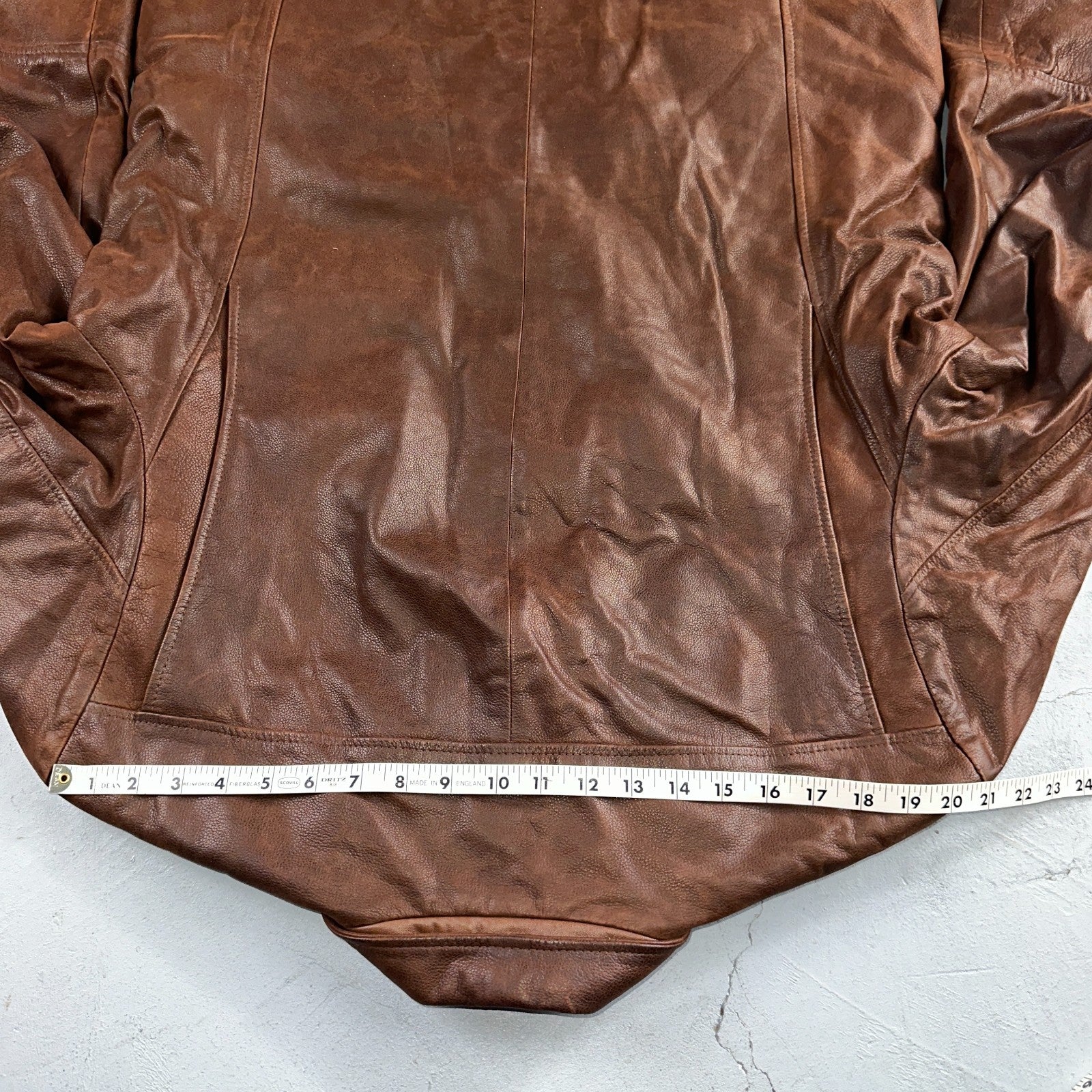 Men’s Vtg Sheepskin Coat Factory Leather Chore Coat 44 Lined 1980s Barn USA 80s