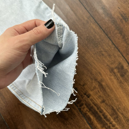 Vtg Levis 507 Superlow Slim Light Blue Jeans Womens Tag 5 X Capri 27x21 USA 90s