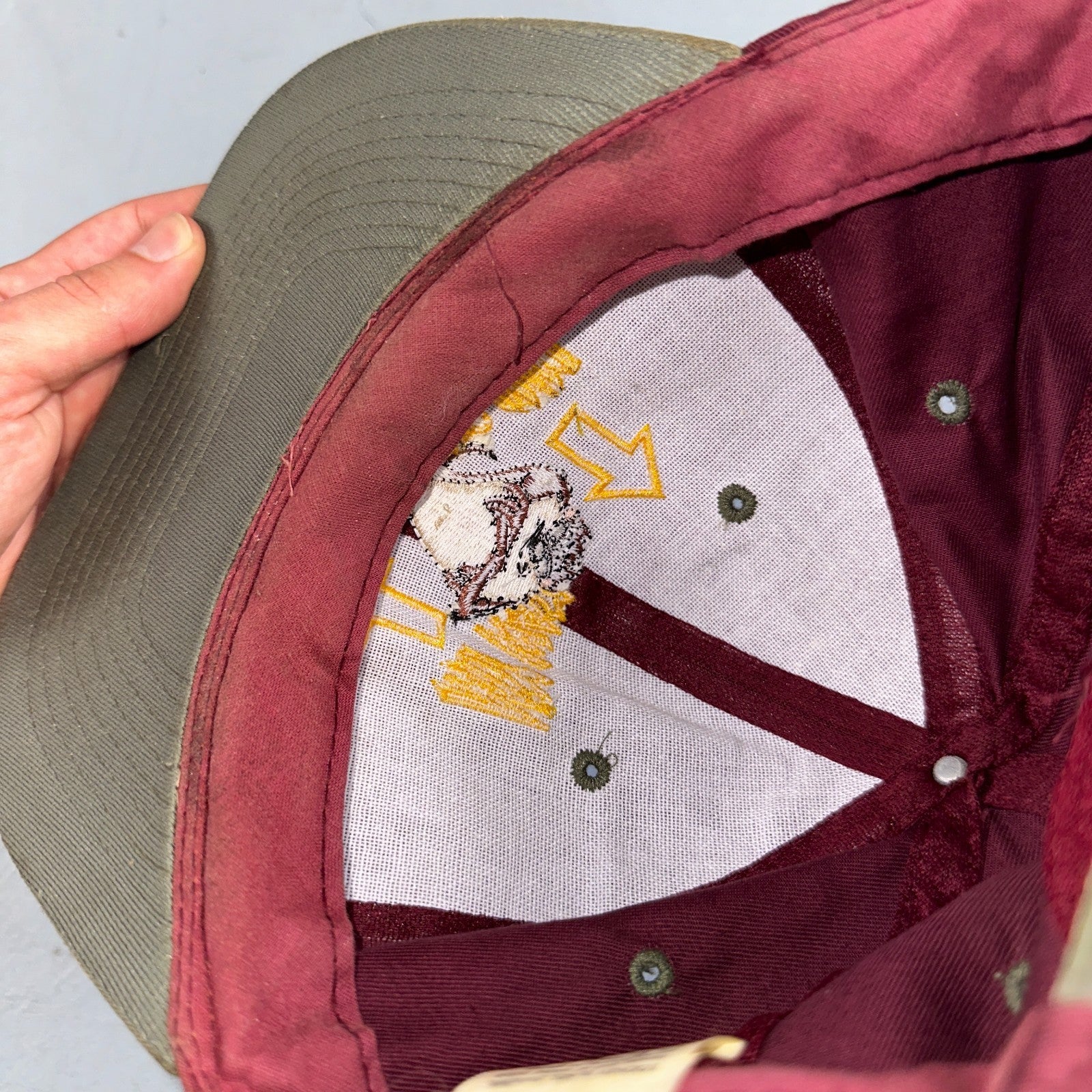 Vintage Taz Looney Tunes Hat My Way or No Way 90s Snapback Cap Warner Bros