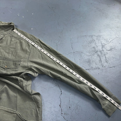 BANANA REPUBLIC 90s Vintage Safari Khaki Long Sleeve Shirt Men's L Outdoor