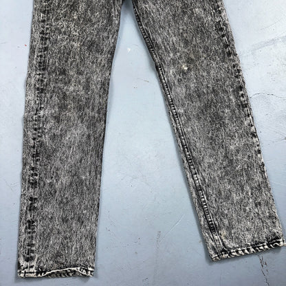 Levis 501 Vintage 90s USA XX Straight Leg Jeans Black Acid Wash 30x32 Act 28x31