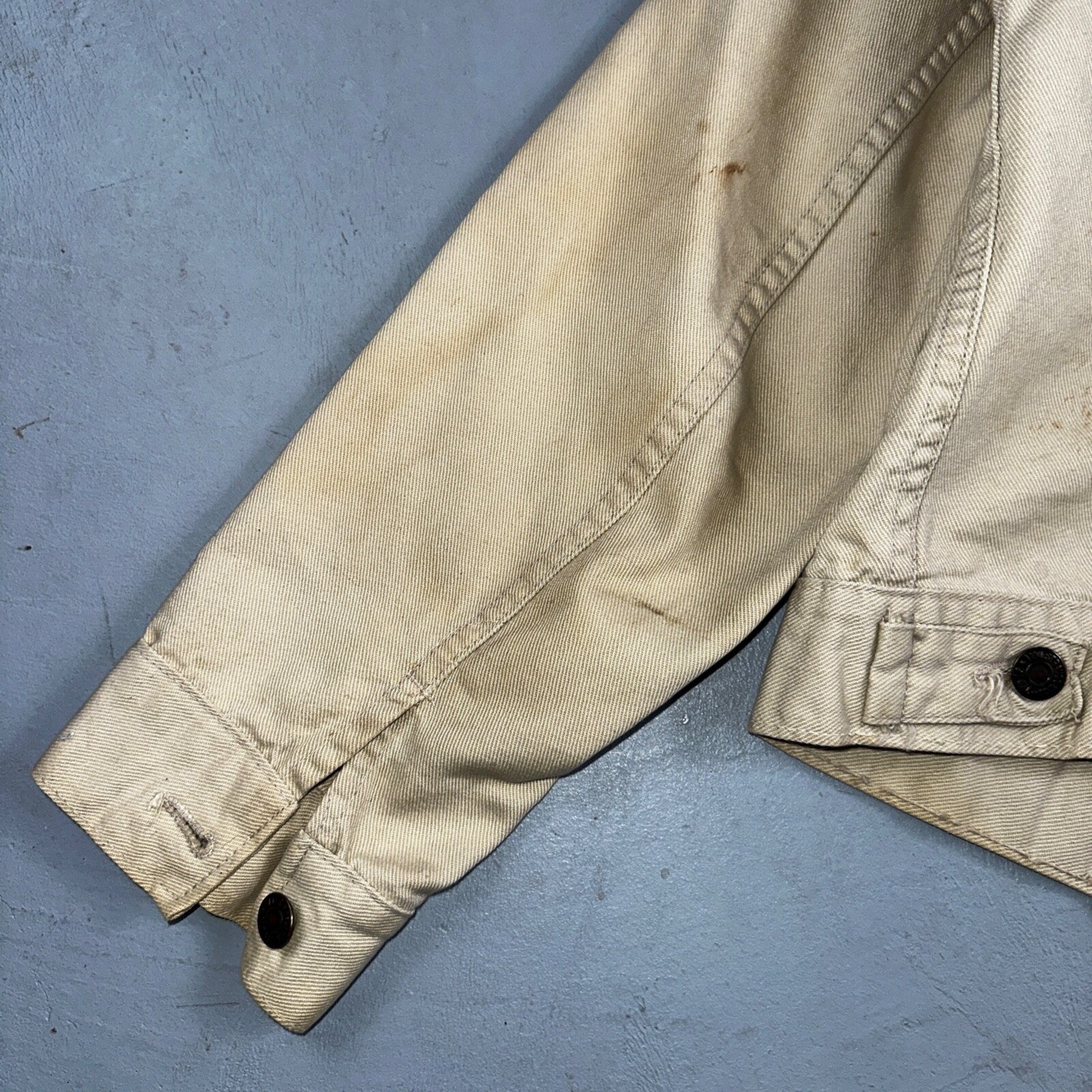 Levis VTG Trucker Jacket 557 Big E Type 3 1960s 60s 70518 1022 White Denim 2