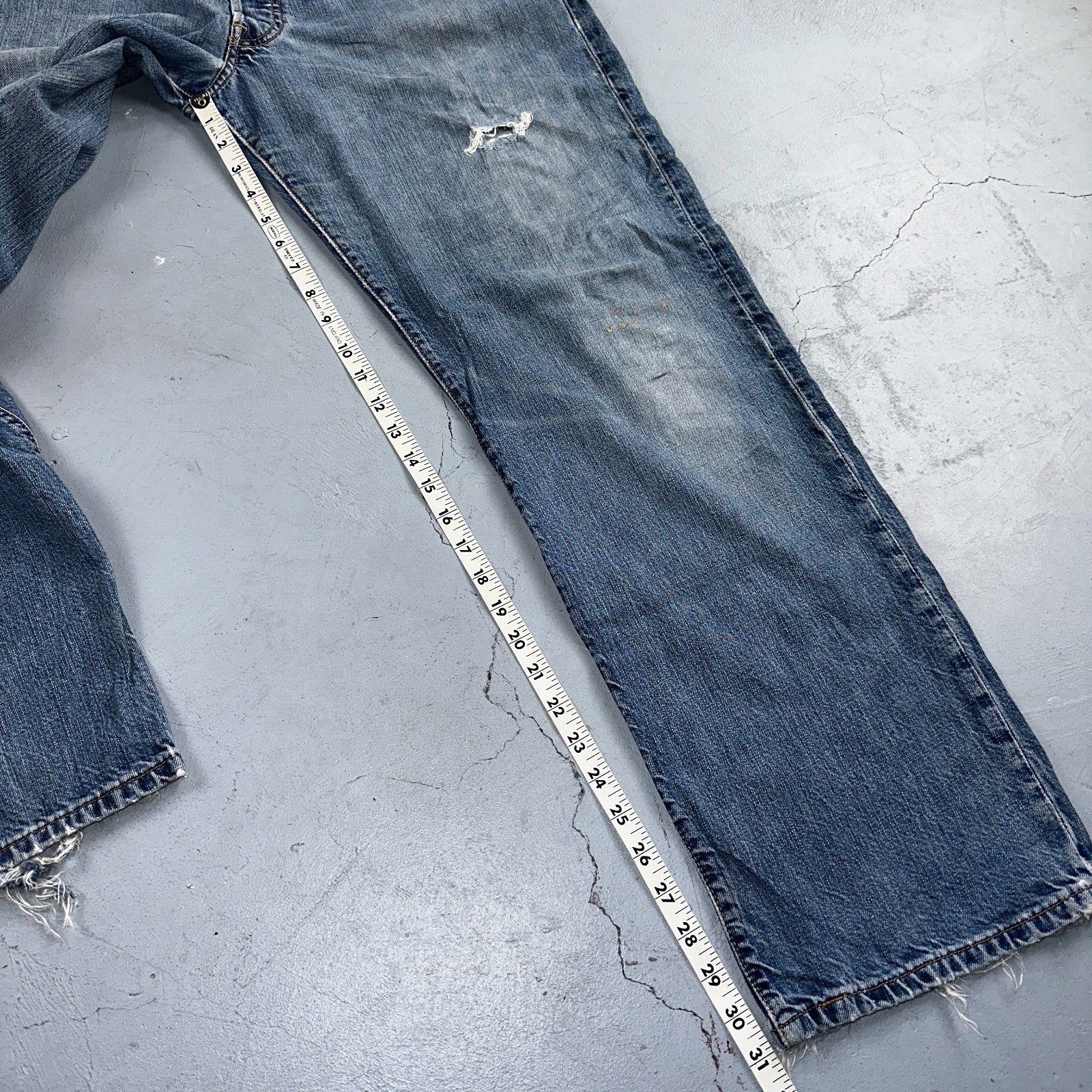 Levis 501 Vintage Y2K 90s XX Straight Leg Jeans Blue Light Wash 36x32 Act 35x31