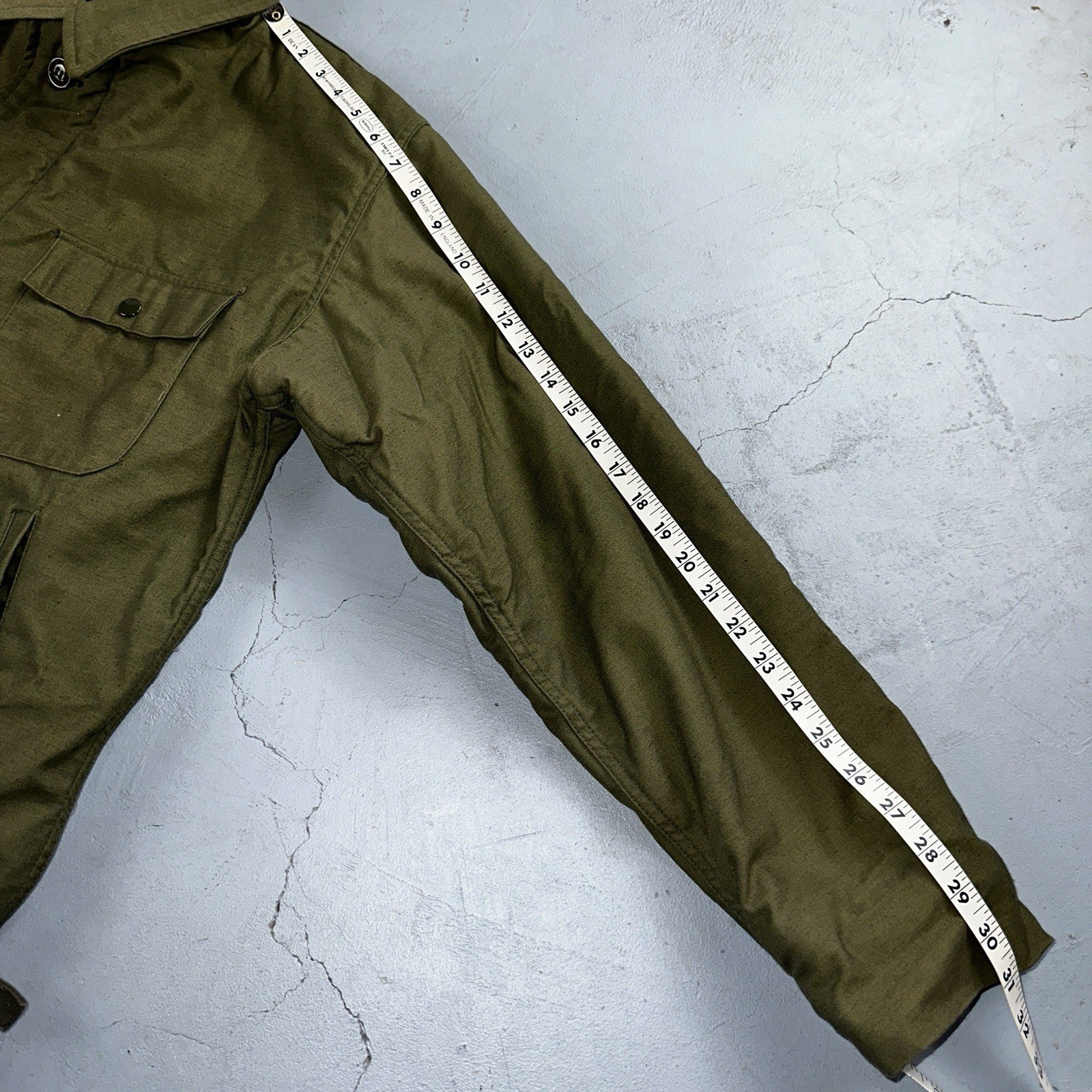 VTG 60s USN US Navy Military A-2 Intermediate Cold Weather Deck Jacket Stencil