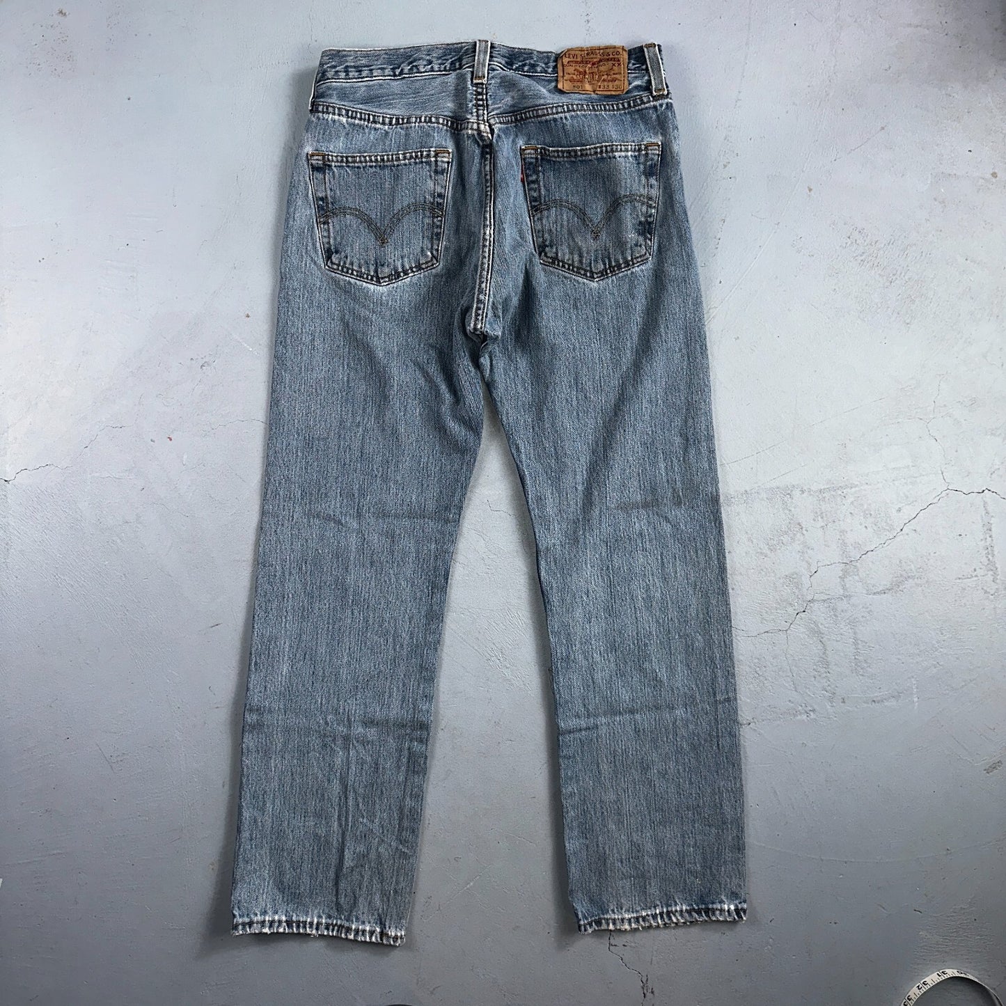 Levis 501 Vintage Y2K XX Straight Leg Jeans Blue Light Wash 33x30 Act 31x29