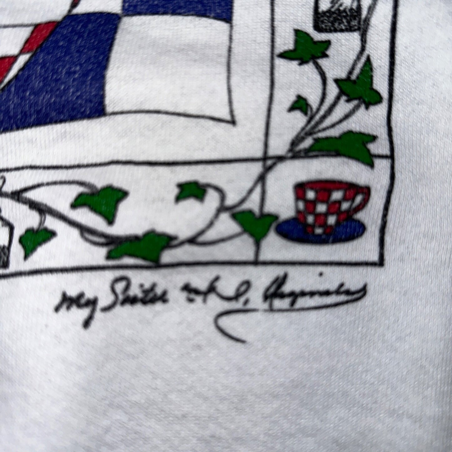 Grandma Core Tea 90s USA Sweatshirt VTG Crewneck Large Autumn Fall Halloween