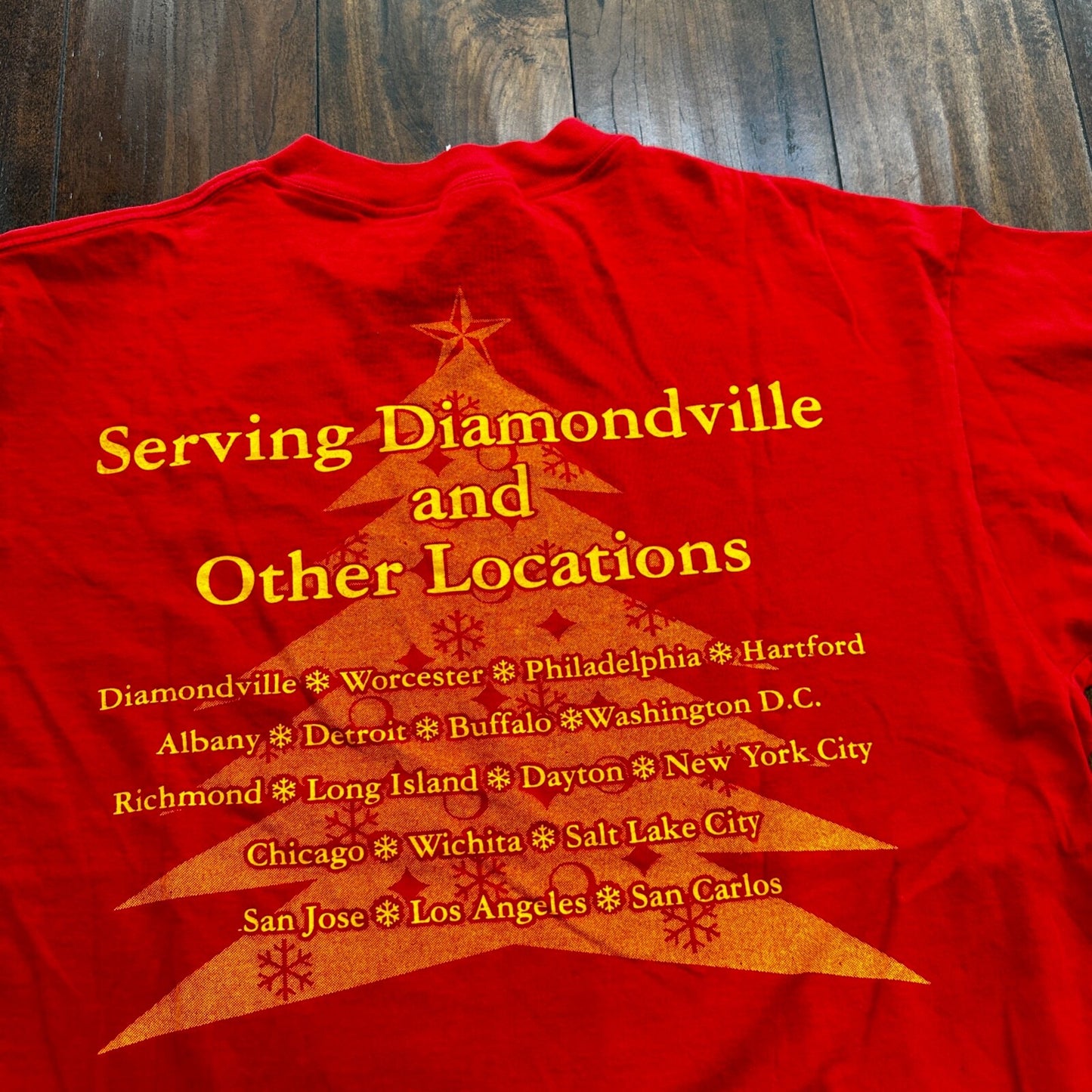 Voo Dog Too Cafe Oregon Vintage T Shirt LA Single Stitch Delta USA 90s Food