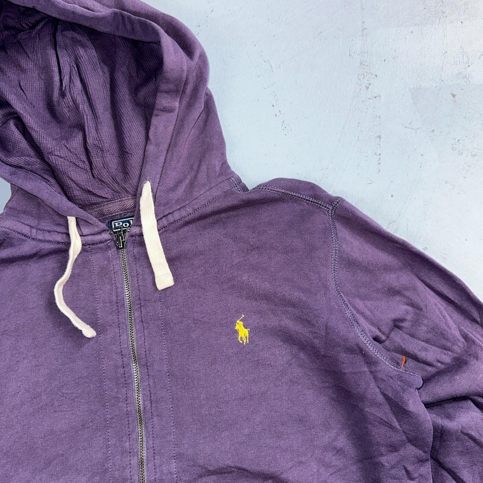 Polo Ralph Lauren VTG Full Zip Hoodie Men’s Size M Cotton Purple Jacket 90s