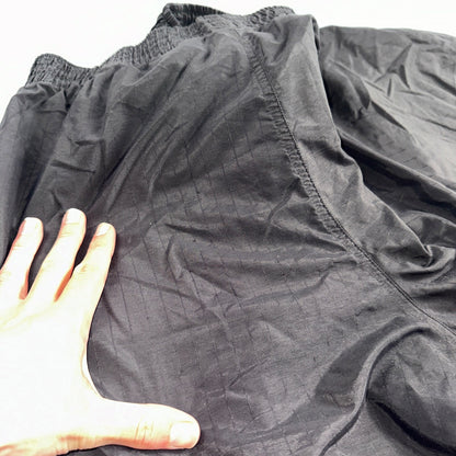 Nike Vintage Black Nylon Shorts Swoosh XL 90s Black Tag 9” Inseam Running Track