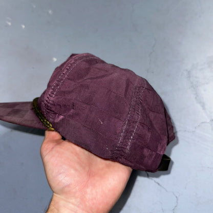 Diamond Lake Resort VTG Hat Cap Snapback Purple Checkerboard 80s Cool Oregon