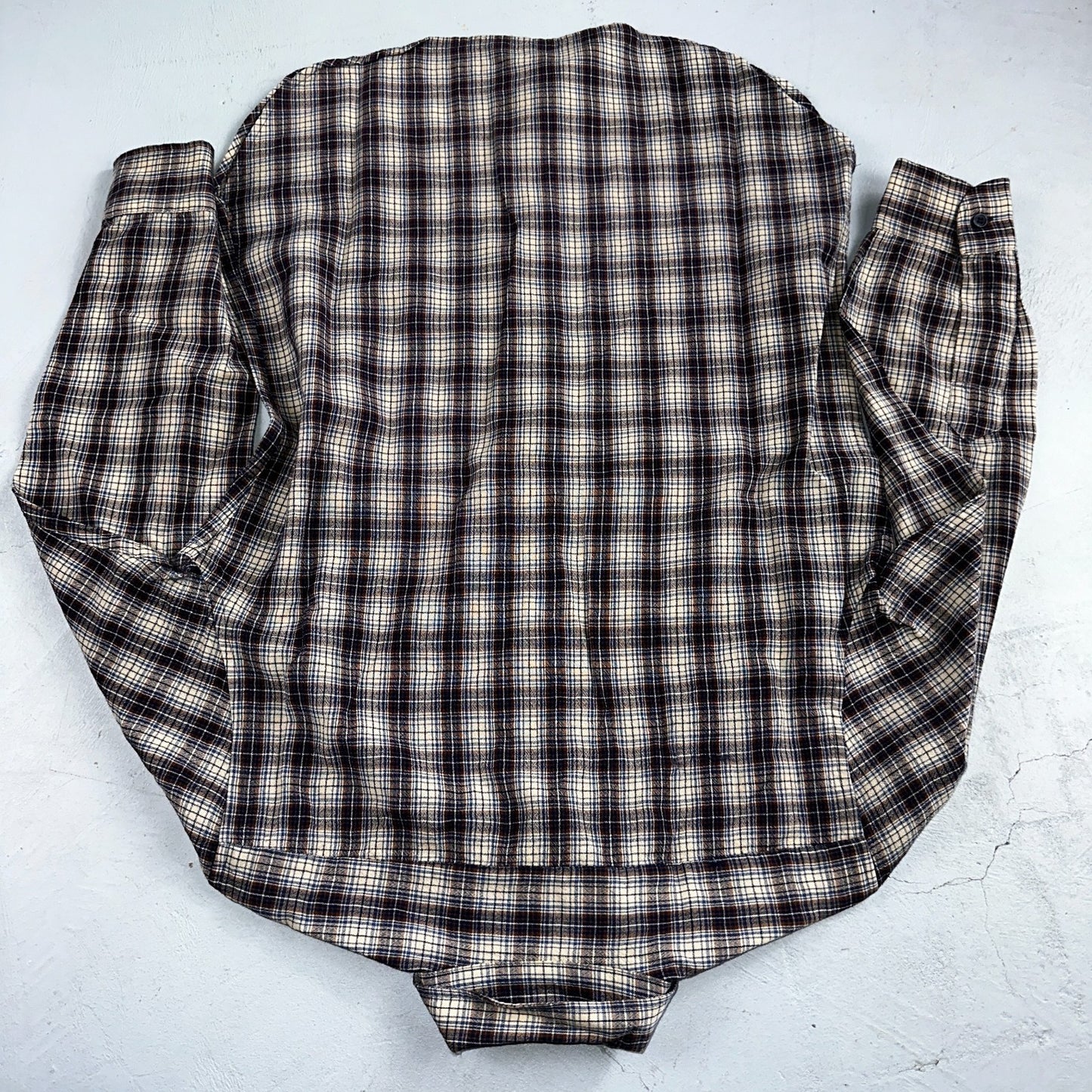 Vintage Pendleton Shirt Mens M Wool Plaid Flannel USA Button 1970s 70s Brown