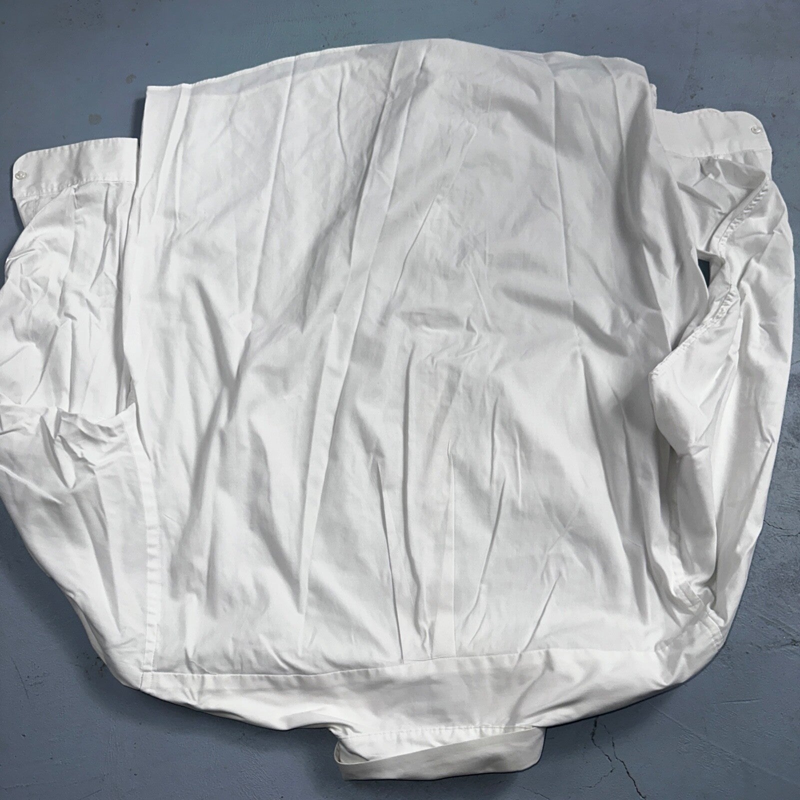 Disney Fashions Pure White VTG Pinpoint Oxford Button Dress Shirt Mens 17