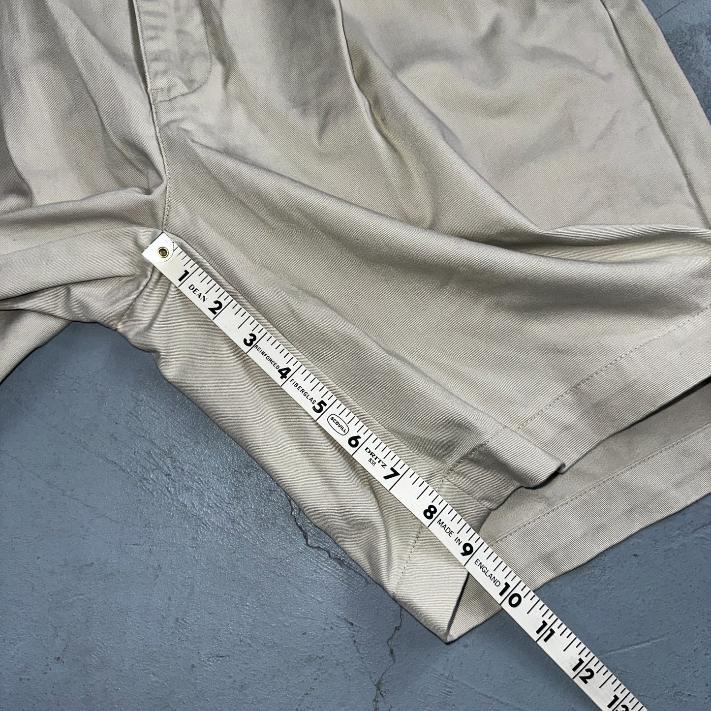 Polo Ralph Lauren Chino Pleated Shorts Mens 34 Beige Khaki 100% Cotton Vintage