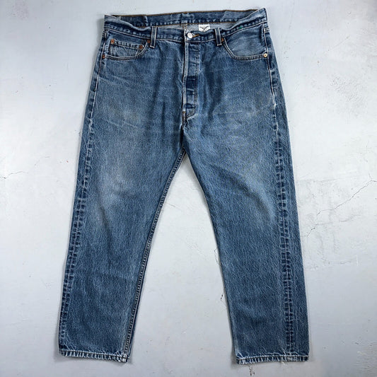 Levis 501 Vintage Y2K Mexico Straight Leg Jeans 38x32 90s Med Wash Act 36x28