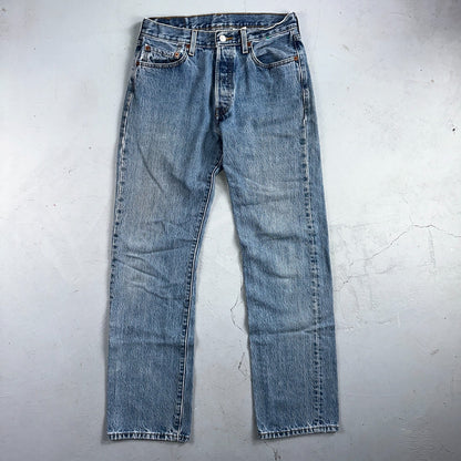 Levis 501 Vintage Y2K 90s XX Straight Leg Jeans Blue Light Wash 30x32 Act 29x31