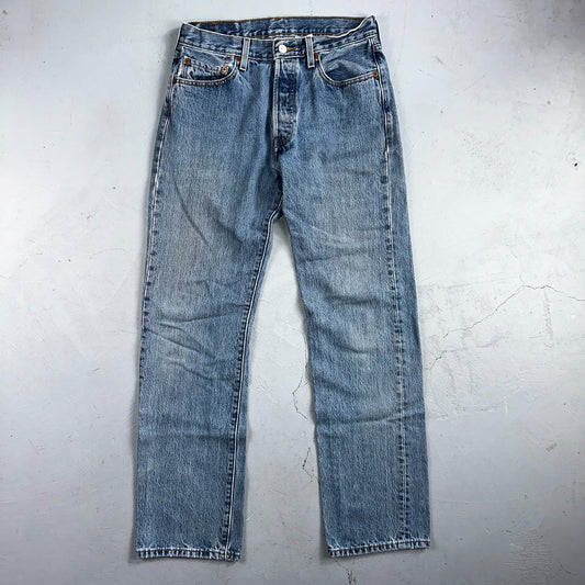 Levis 501 Vintage Y2K 90s XX Straight Leg Jeans Blue Light Wash 30x32 Act 29x31