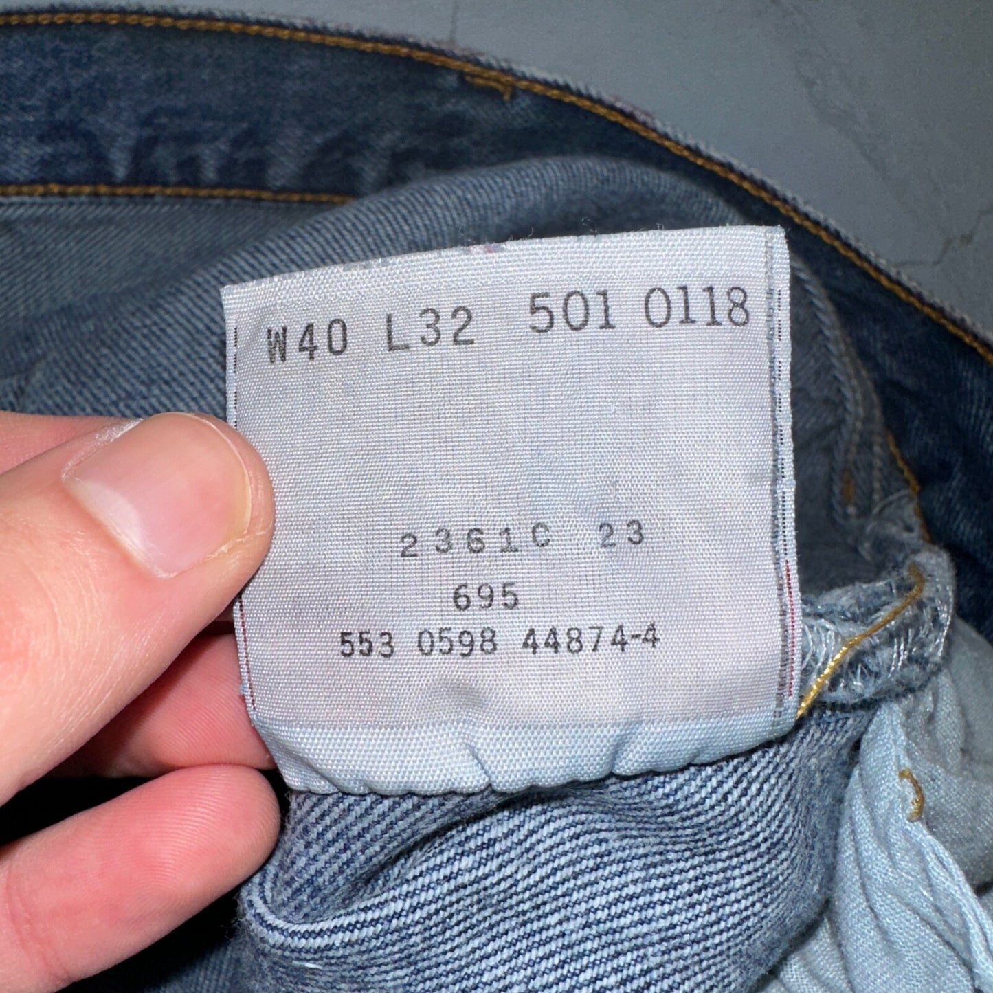 Levis 501 Vintage 90s USA XX Straight Leg Jeans Blue Dark Wash 40x32 Act 38x31