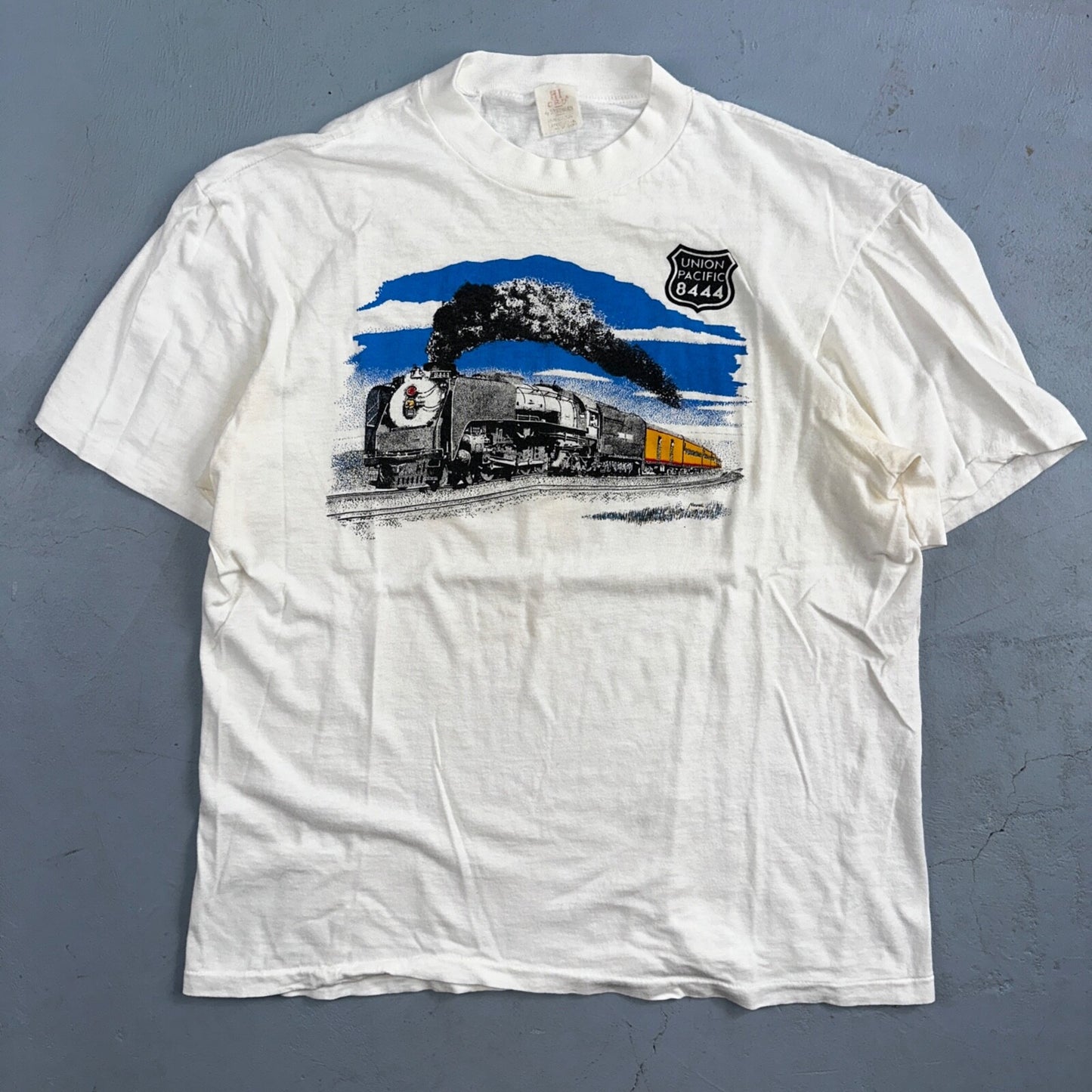 Union Pacific 70s USA VTG T Shirt Train 8444 Coast Stedman 1970s Graphic Cool