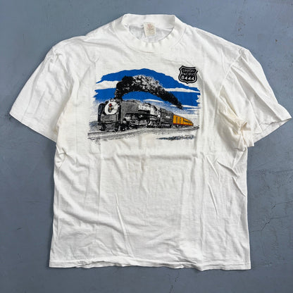 Union Pacific 70s USA VTG T Shirt Train 8444 Coast Stedman 1970s Graphic Cool