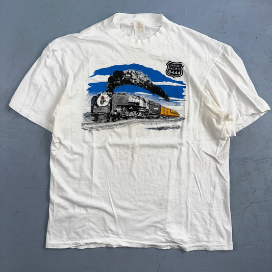 Union Pacific 70s USA VTG T Shirt Train 8444 Coast Stedman 1970s Graphic Cool