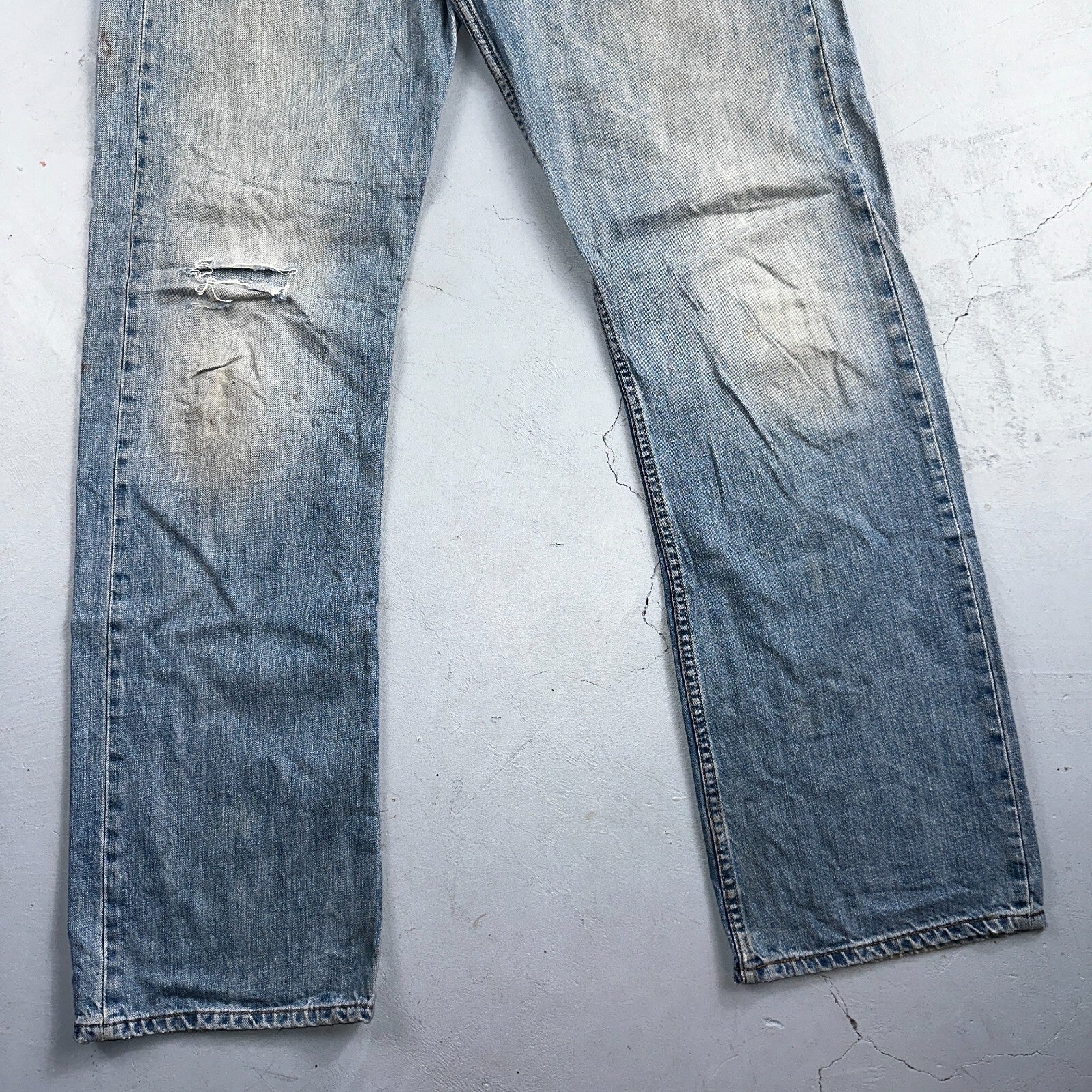 Levis 501 Vintage Y2K XX Straight Leg Jeans Blue Light Wash 36x36 Act 35x34