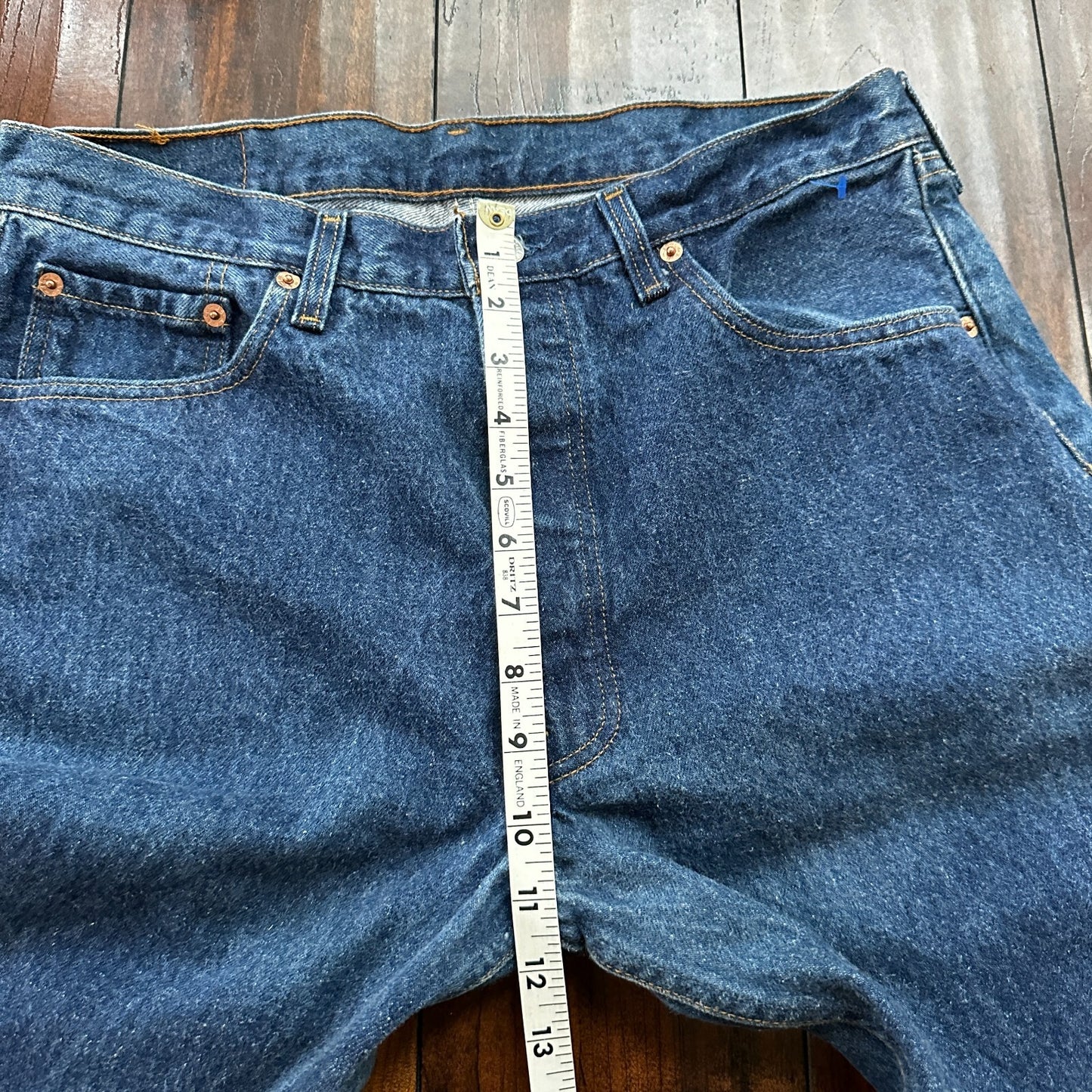 Levis 501 Vintage 90s USA XX Straight Leg Jeans Blue Med Wash 34x32 Act 31x30