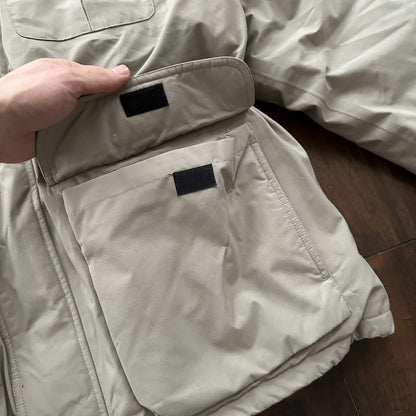 Vtg Eddie Bauer Mens L Goose Down Puffer Jacket Parka Coat Gore Tex Zip 80s 90s