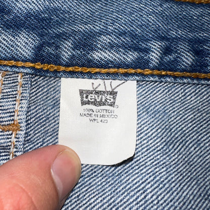 Levis 501 Vintage 90s Mex XX Straight Leg Jeans Blue Light Wash 56x32 Act 50x28