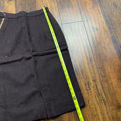 Vintage USA Rockabilly Womens Dress Brown Skirt 60s 70s Top Bottom Sanforized