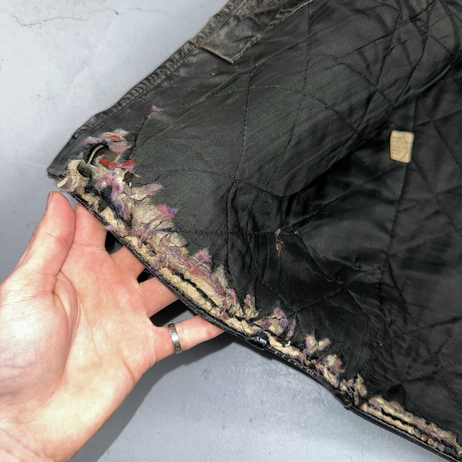 Vintage 50s 60s Black Leather Motorcycle Jacket Cafe Racer Biker 38 1950s 1960s