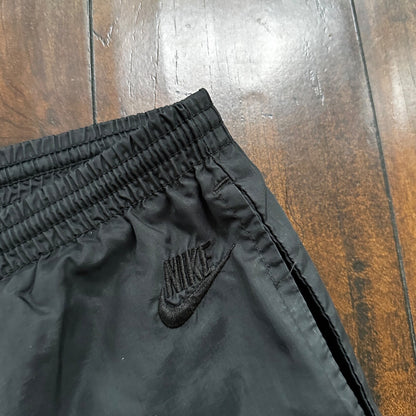 Nike VTG 90s Grey Tag Windpants Track Pants Ankle Zip Unlined Black M 1990s