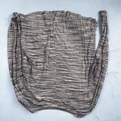 Prana Long Sleeve T-Shirt Activewear Womens Size L Gray Striped Mulitcolor
