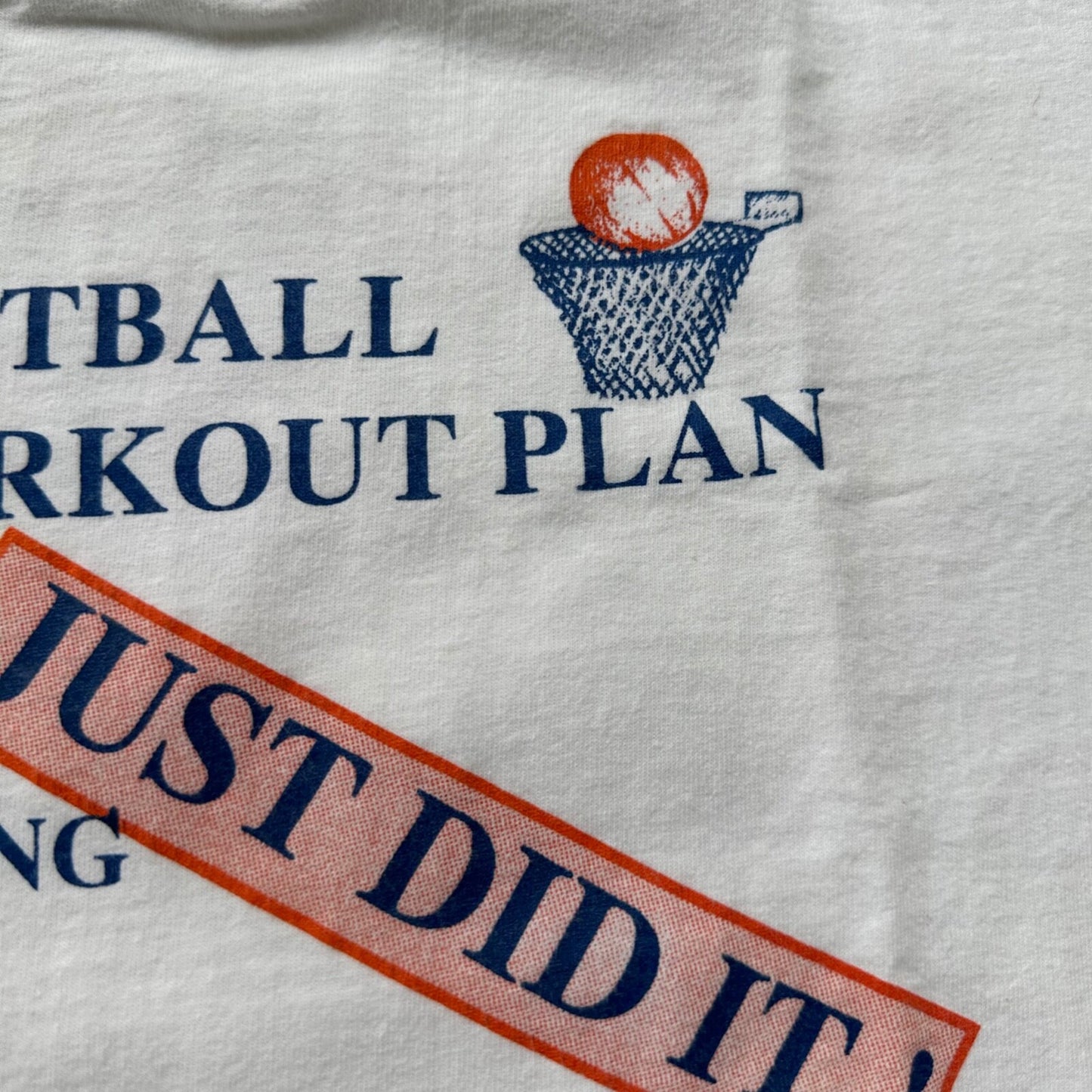 Nike Basketball Summer Vintage T Shirt Workout Plan 90s Gray Tag Rare Just Did