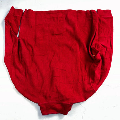 Polo Ralph Lauren Sweater VTG M Red Cotton Long Sleeve Mock Neck Quarter Zip