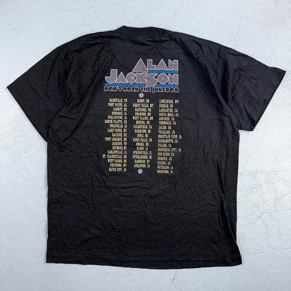 Country VTG 1992 Alan Jackson Don't Rock The Jukebox T Shirt Black Music Tour