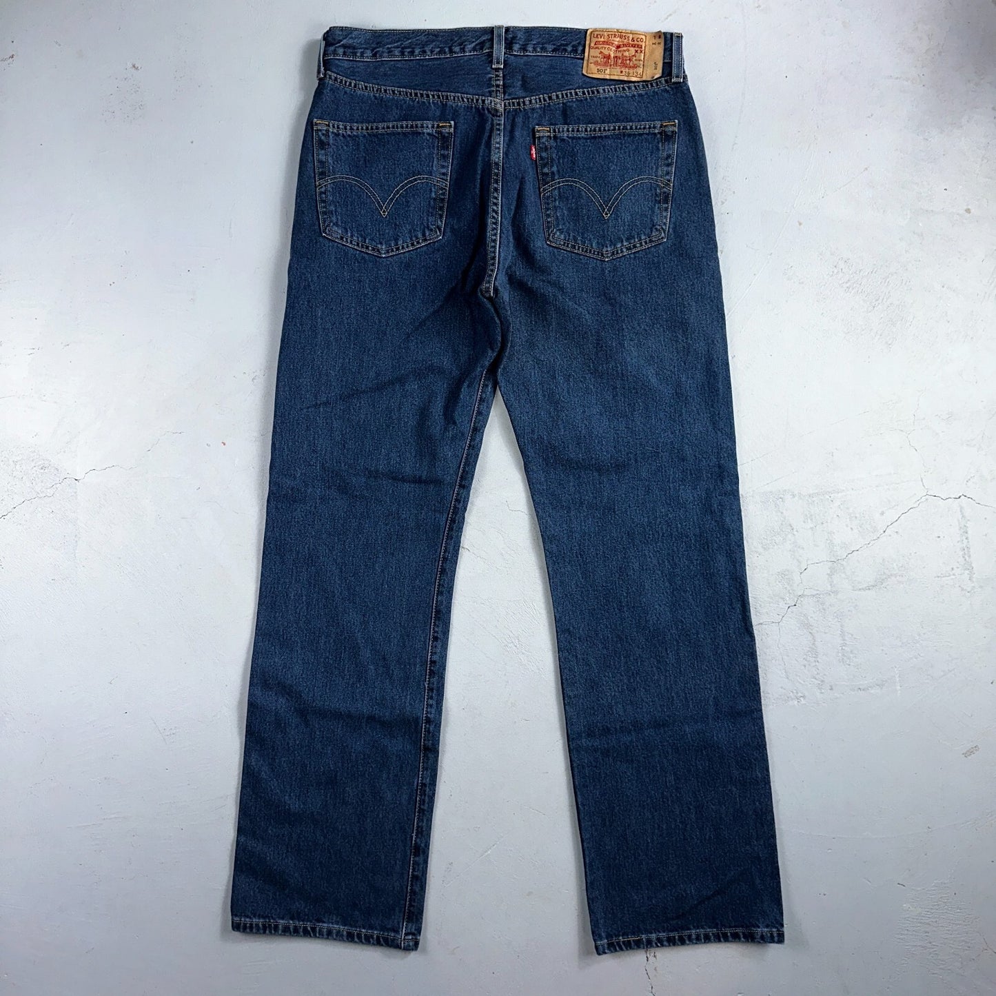 Levis 501 Vintage Y2K Columbia Straight Leg Jeans 36x34 90s Med Wash Act 35x34