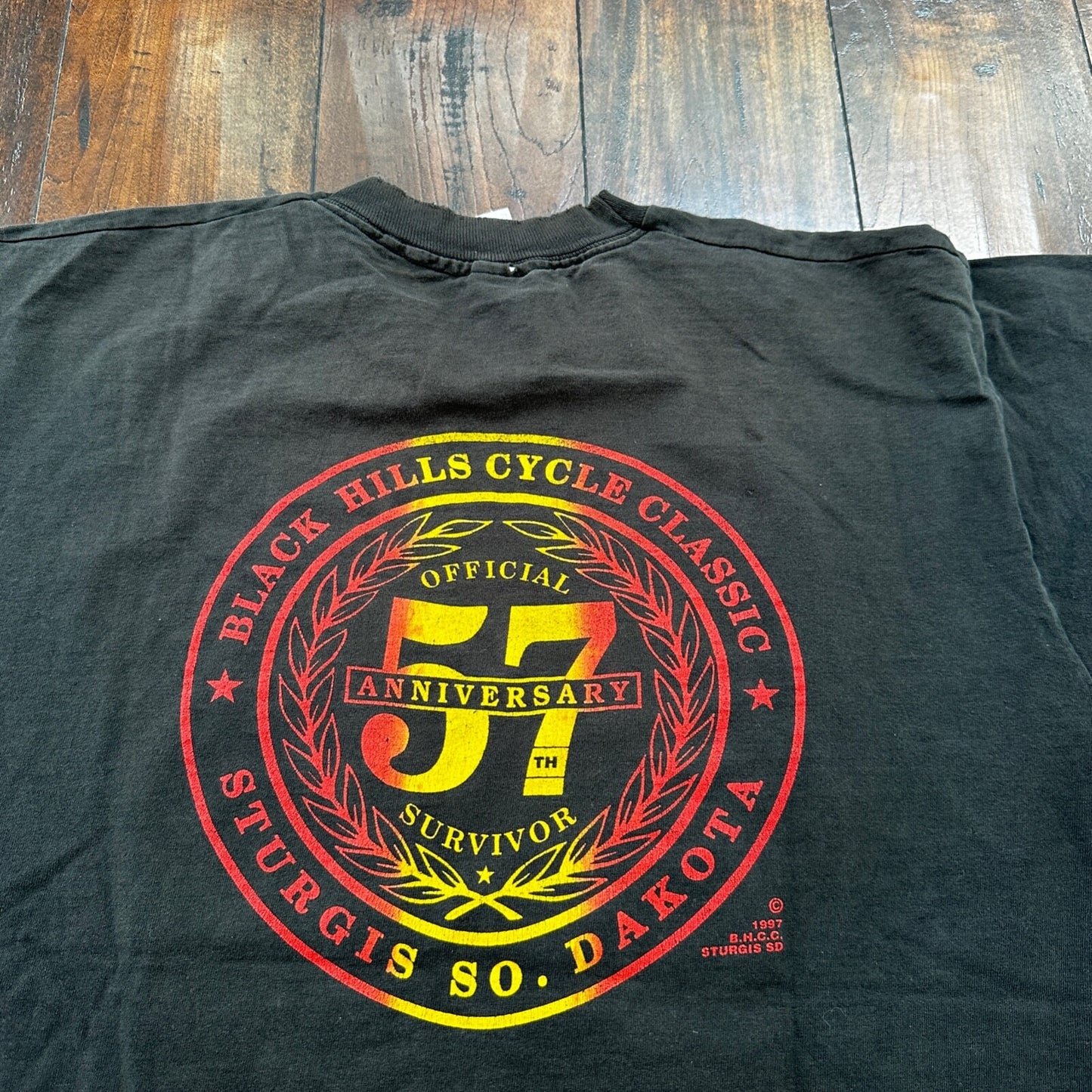 Sturgis Black Hills Rally 1997 Vintage T Shirt Black Harley Motorcycle Grunge XL