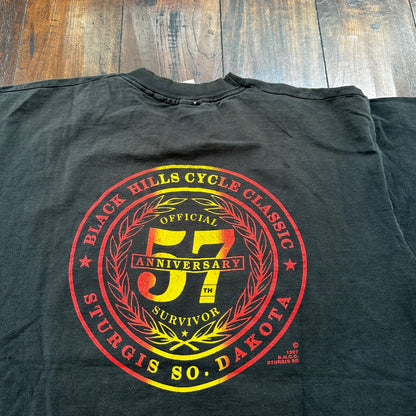 Sturgis Black Hills Rally 1997 Vintage T Shirt Black Harley Motorcycle Grunge XL