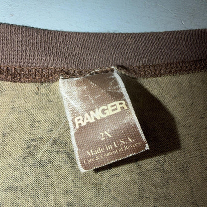 Vintage Ranger Shirt Mens 2X Realtree Hardwoods Camo Hunting Outdoors USA Made
