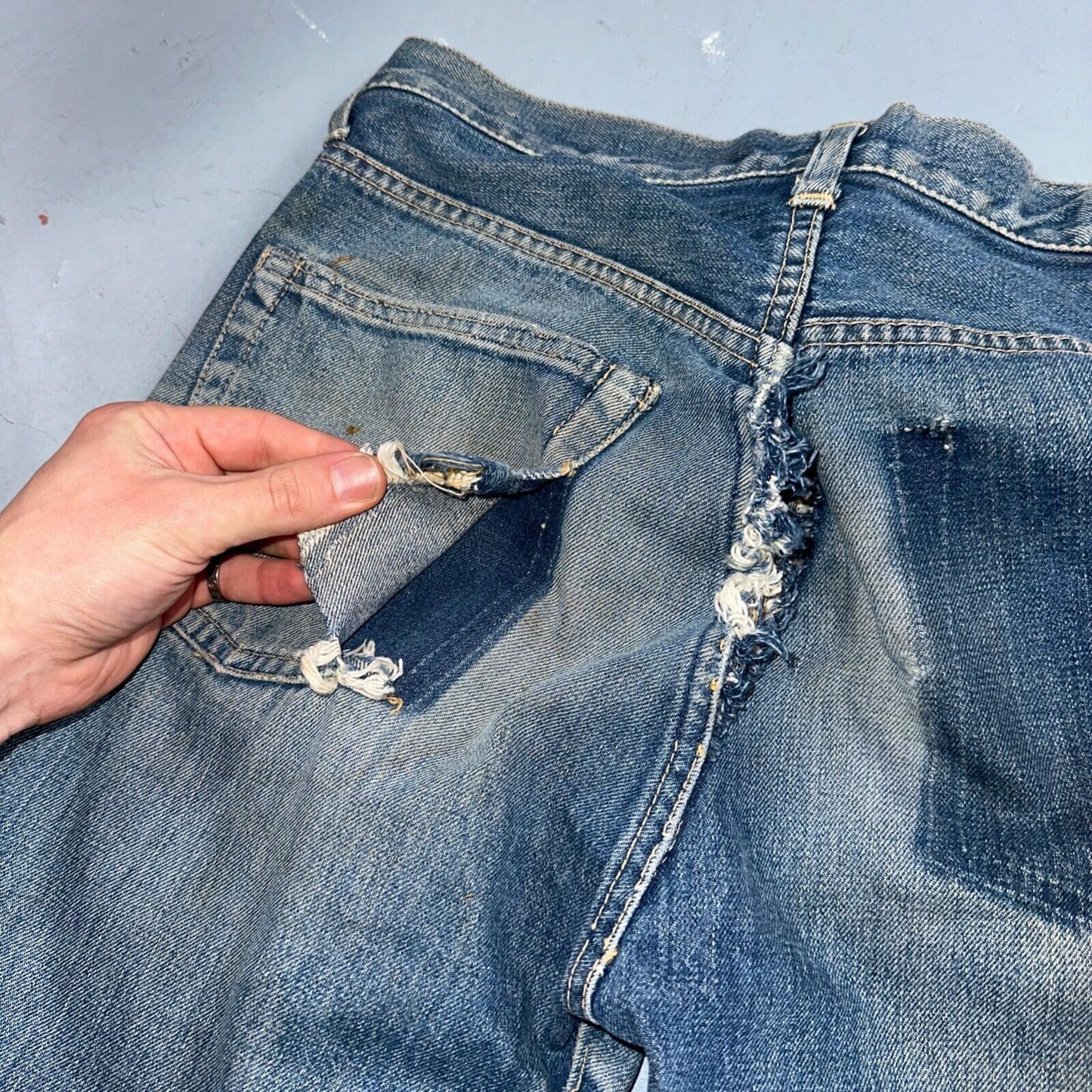 Levis 505 Big E Vintage 60s Redline Selvedge USA XX 1960s Jeans 501 Act 28x26